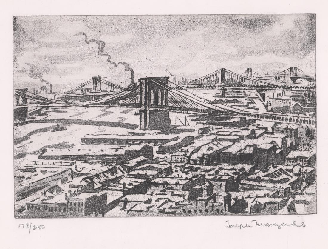Joseph Margulies Aquatint [AAA, New York Bridges] (1 of 5)
