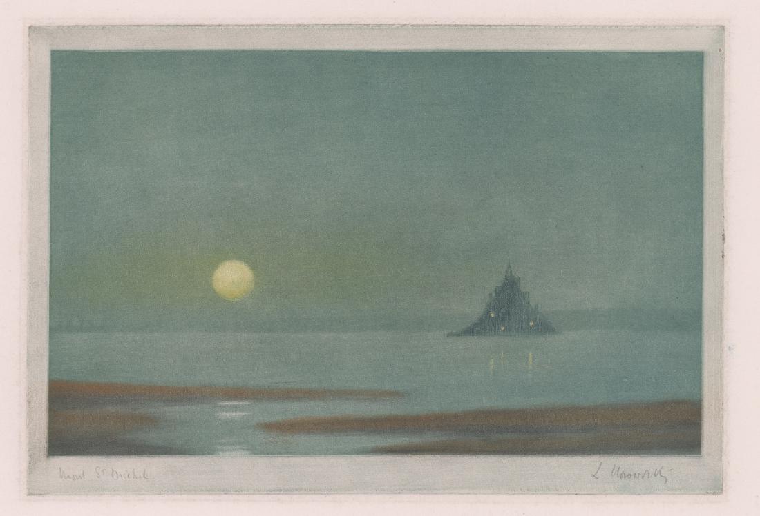 Illegibly Signed Color Aquatint [France] (1 of 5)