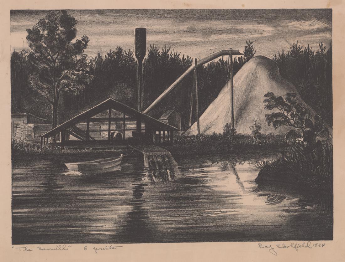 Raymond Skolfield Lithograph [WPA, Sawmill] (1 of 5)