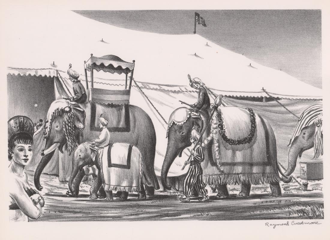 Raymond Creekmore Litho [Elephants, Circus] (1 of 4)