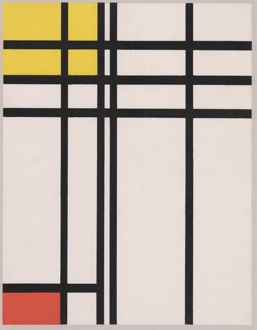 Piet C. Mondrian Original Serigraph [Modern]: Piet Cornelis Mondrian (New York, Netherlands, France, Holland 1872 - 1944) original color serigraph. Documentation from Philadelphia Museum of Art identifying artist, title and date ('Opposition of L