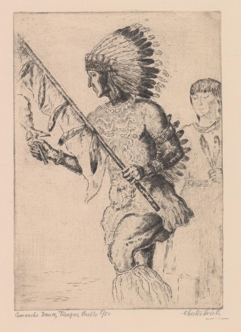 Chester Leich Etching [Native American New Mexico] (1 of 5)