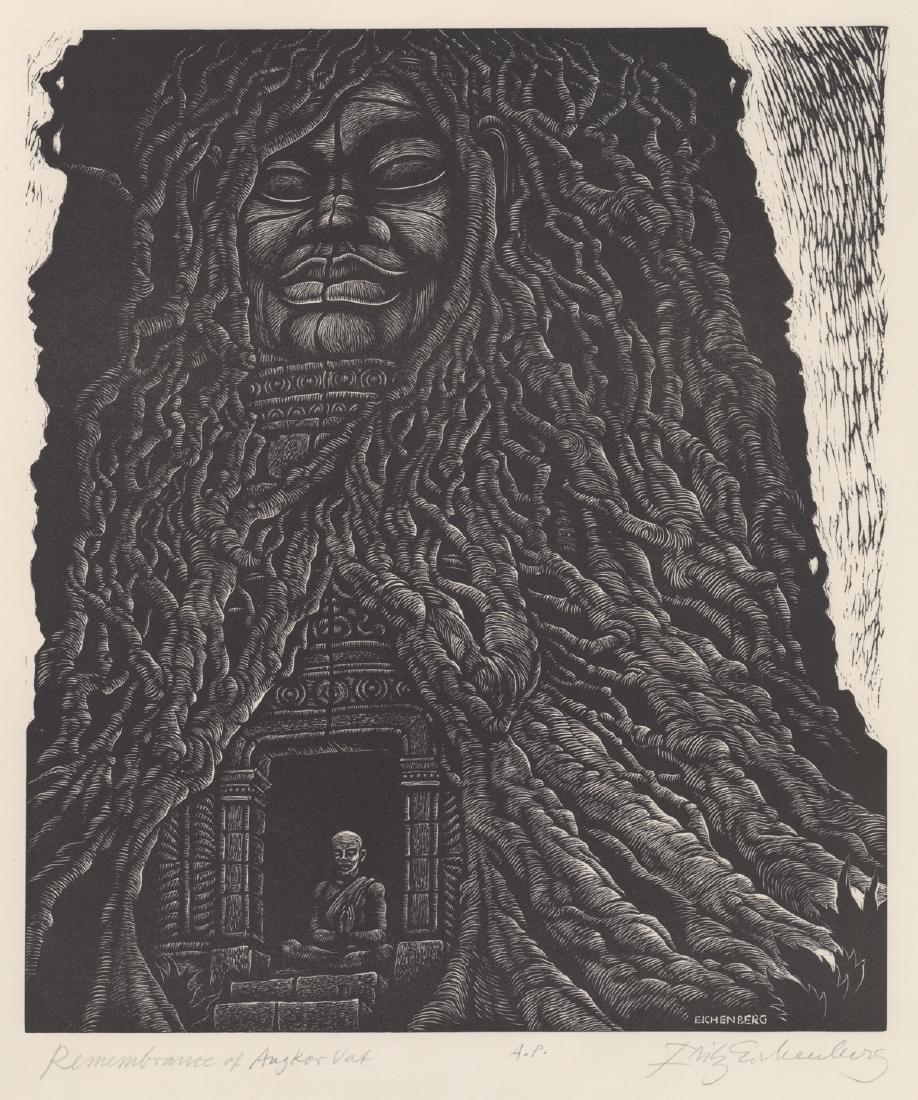 Fritz Eichenberg Wood Engraving [Cambodia] (1 of 5)