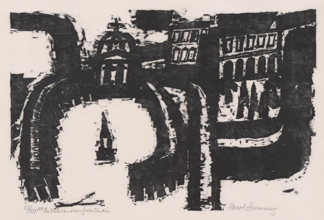 Carol Summers Signed Woodcut [AP, Rome, St. Peter] (1 of 5)