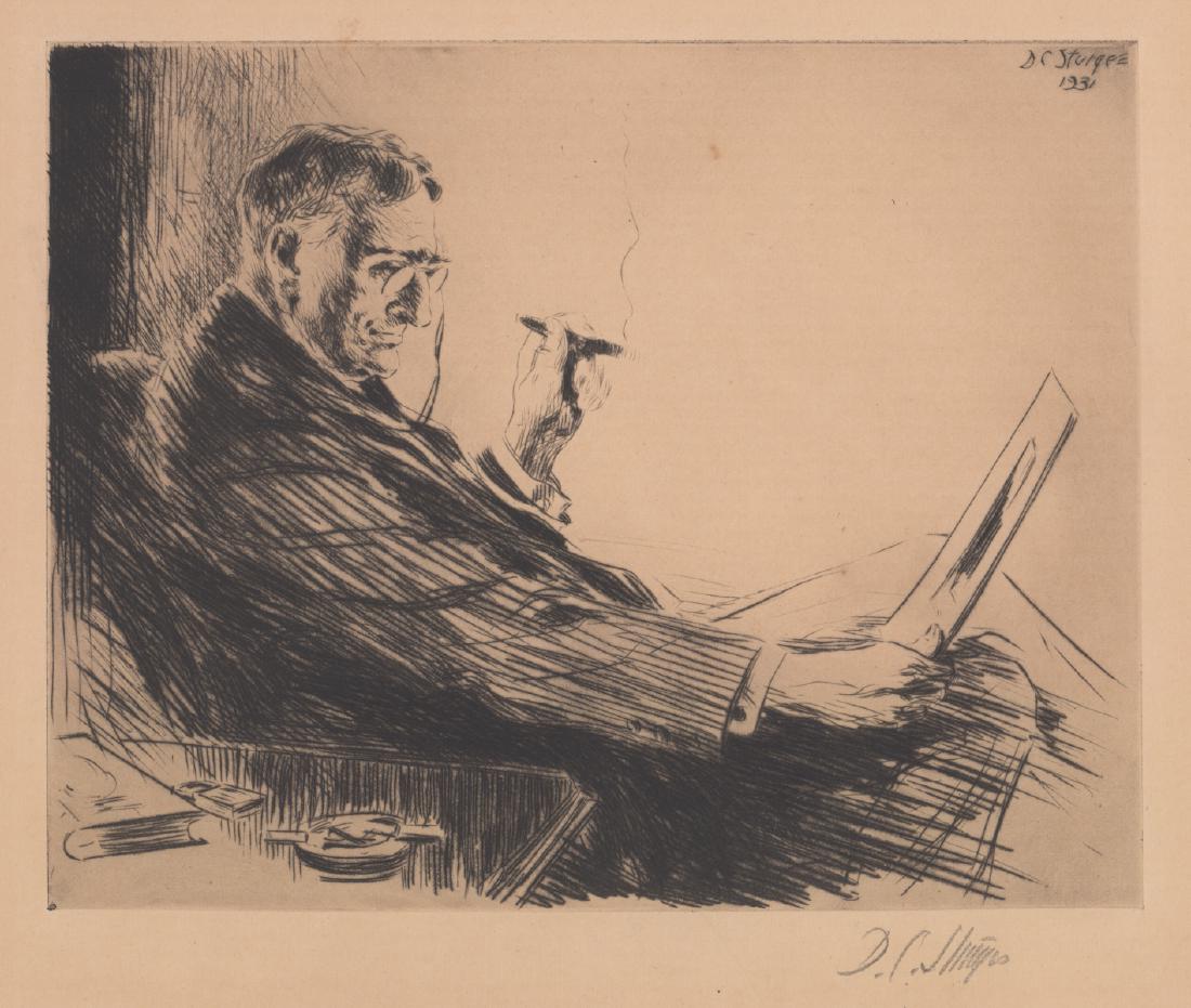 Dwight Sturges Signed Etching [The Print Lover] (1 of 4)