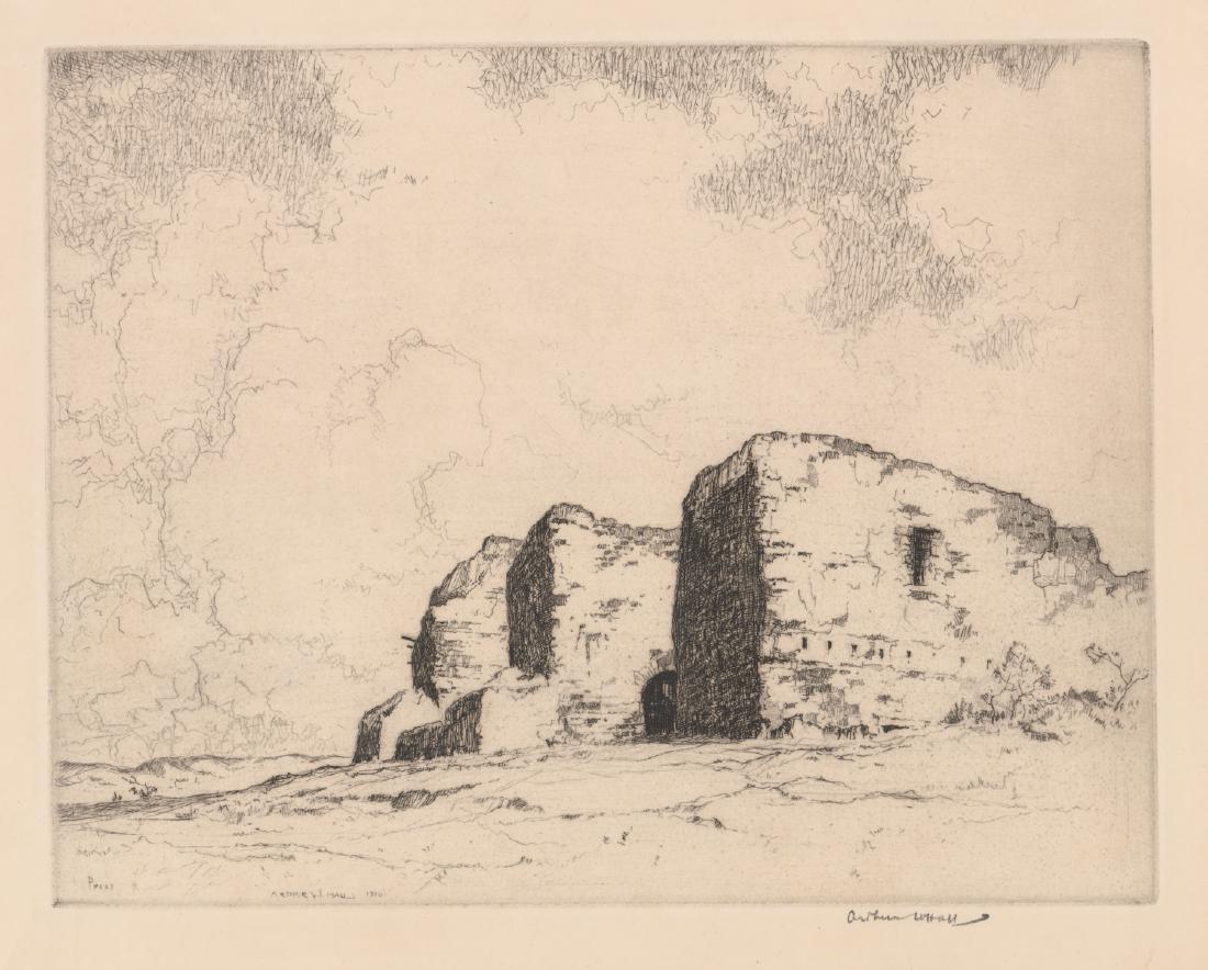 Arthur William Hall Signed Etching [Desert Scene] (1 of 4)