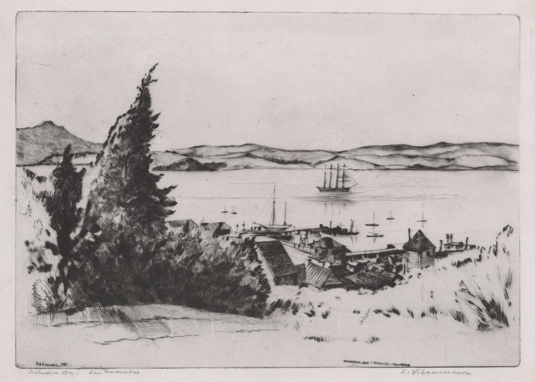 Lawrence N. Scammon Signed Print [Harbor Scene] (1 of 5)