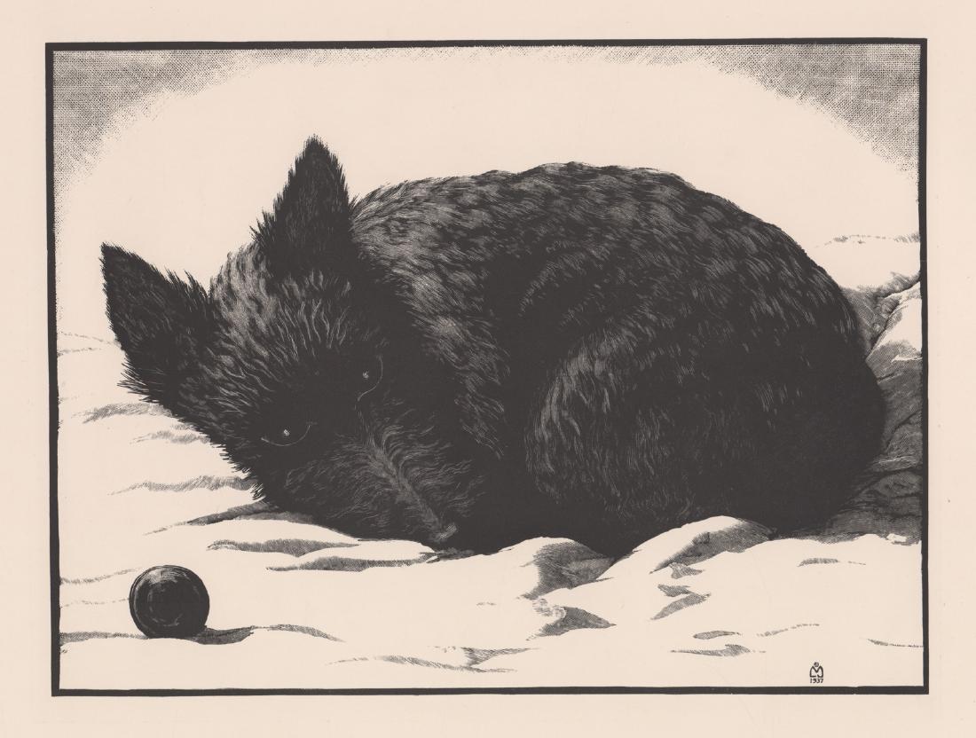 Leo John Meissner Woodcut [AAG, Dog, Scottie] (1 of 6)