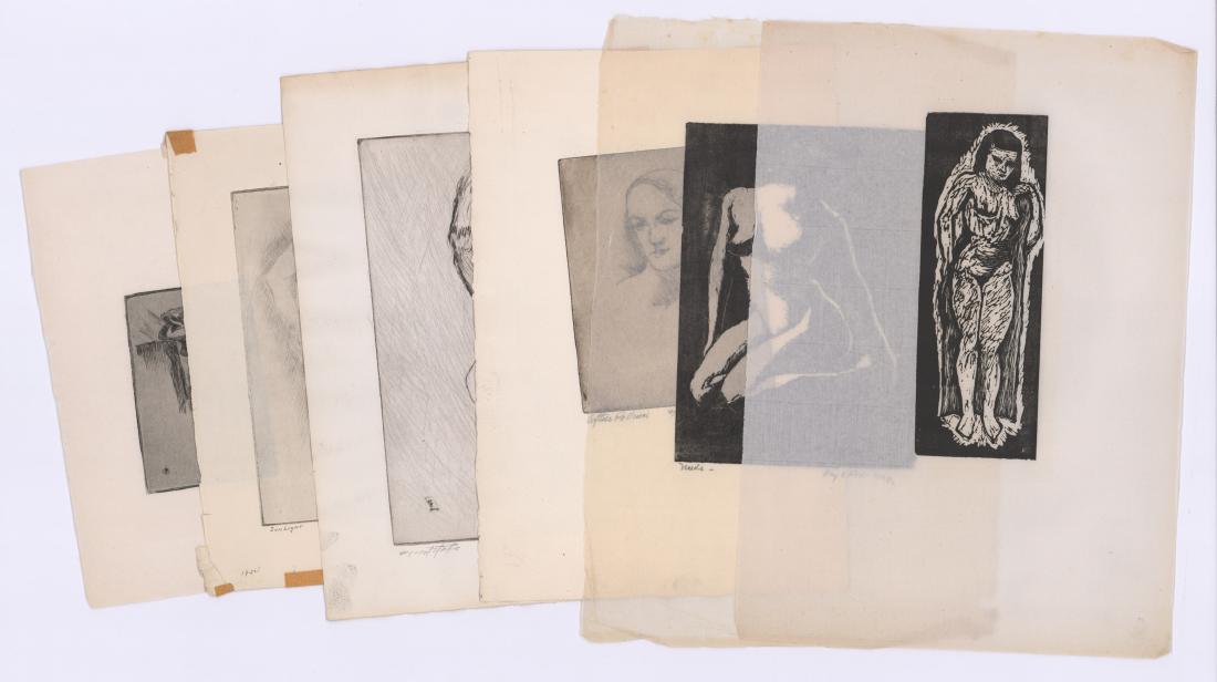 Group of Roy C. W. Fox Prints [Nudes, Portrait] (1 of 7)