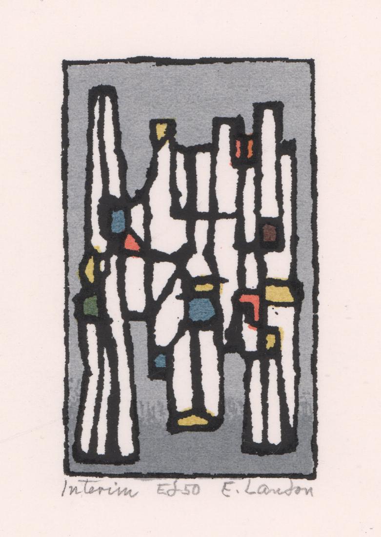 Edward A. Landon Signed Serigraph [NY, Abstract] (1 of 4)