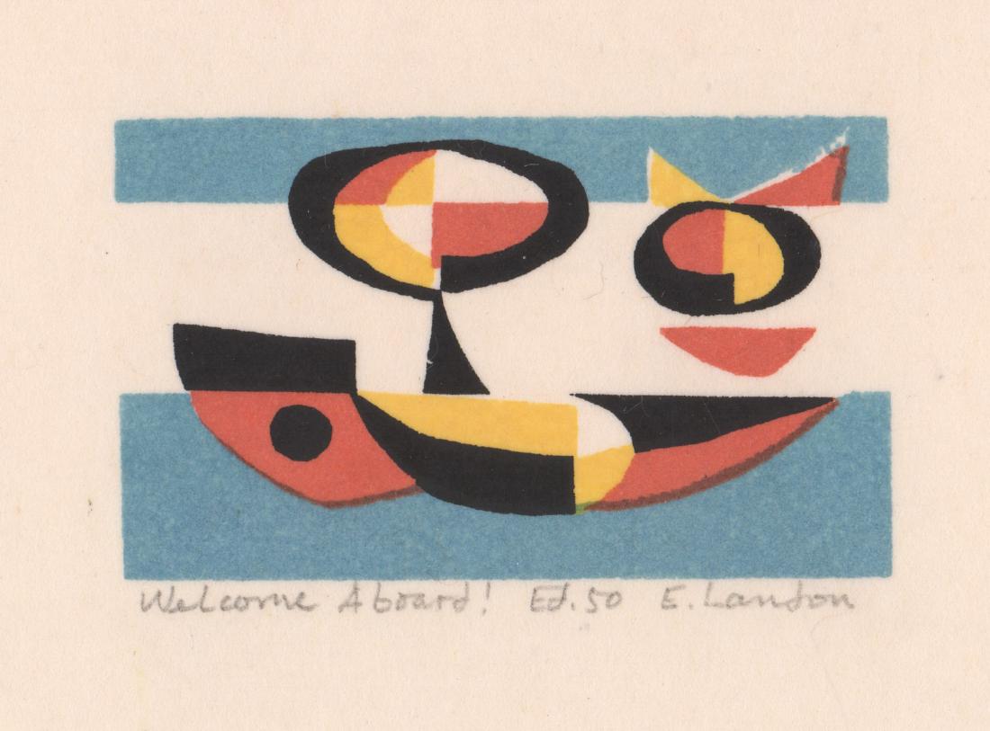 Edward A. Landon Signed Serigraph [NY, Abstract] (1 of 4)