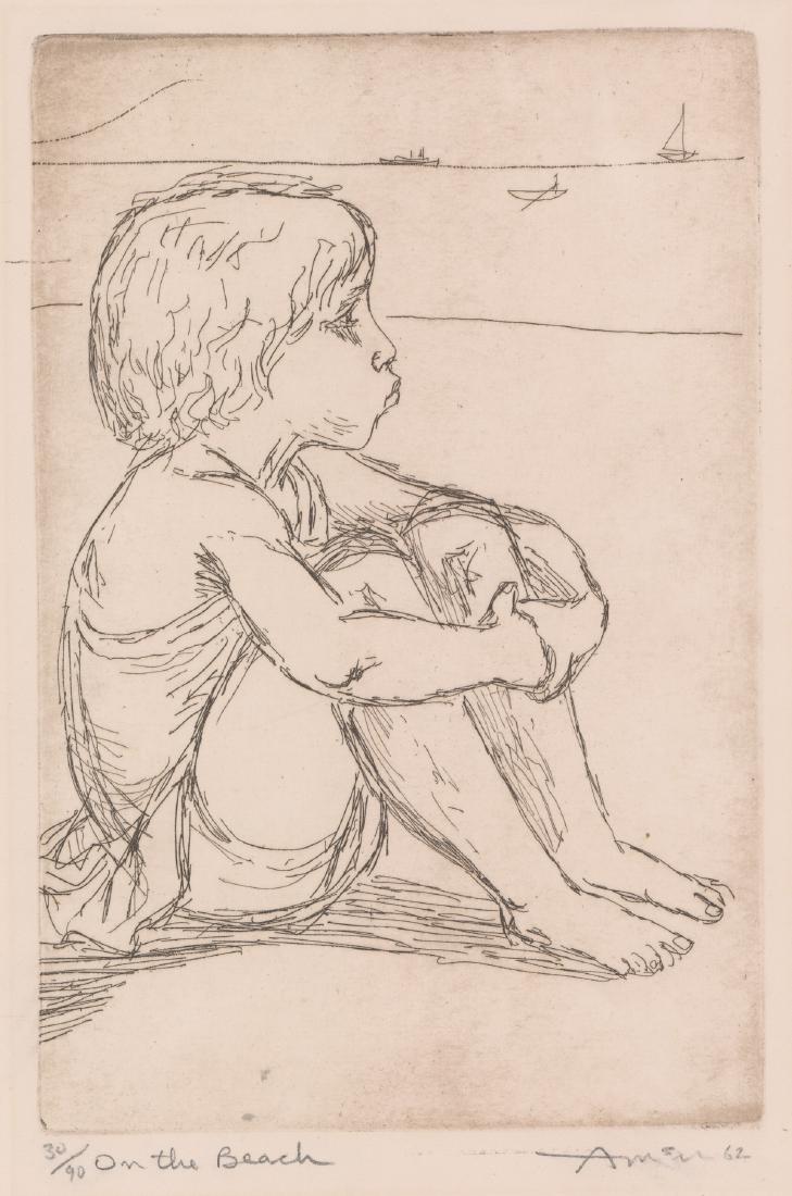 Irving Amen Etching [New York, Florida, Child] (1 of 4)