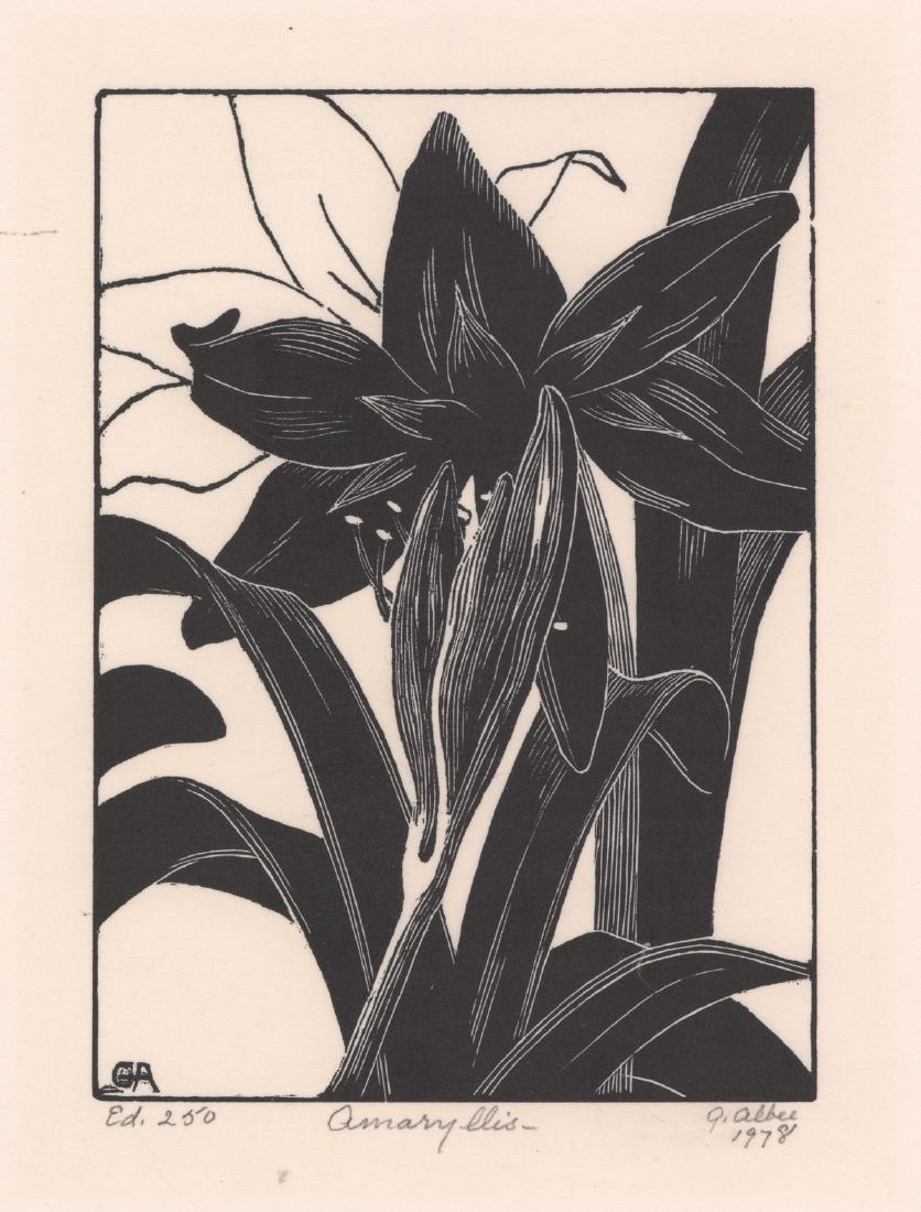 Grace Albee Signed Woodcut [Floral, New York, FR] (1 of 4)