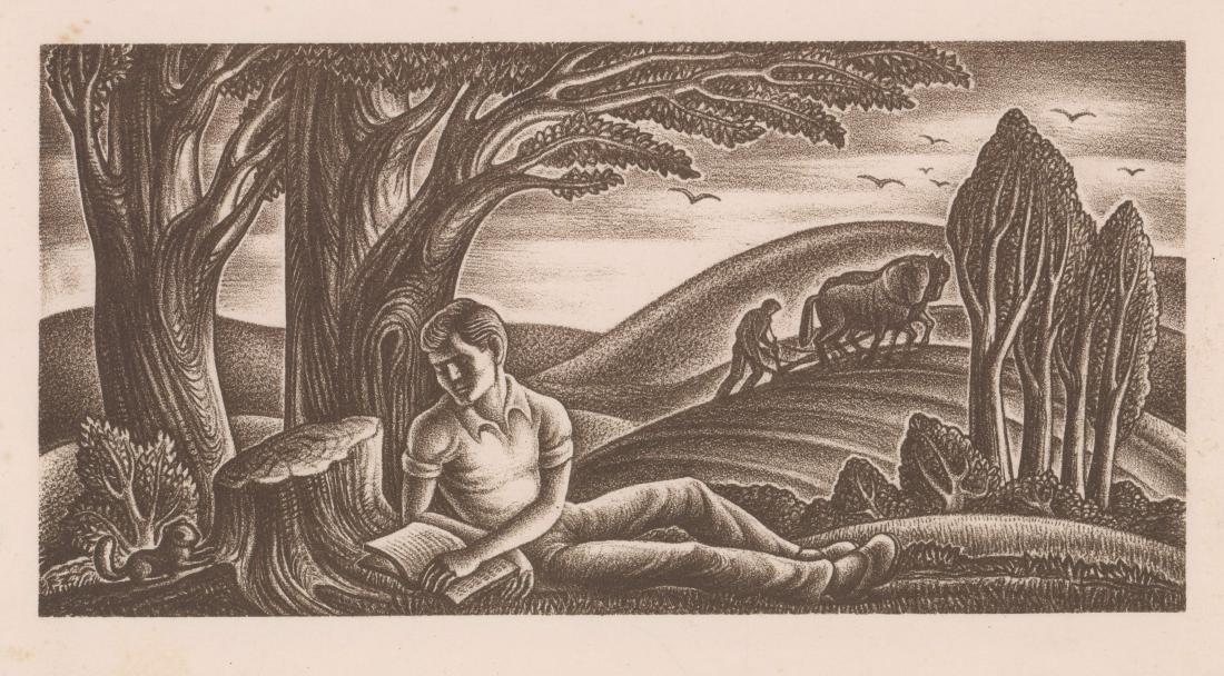 Unsigned Lithograph [Farming, Scholar] (1 of 3)