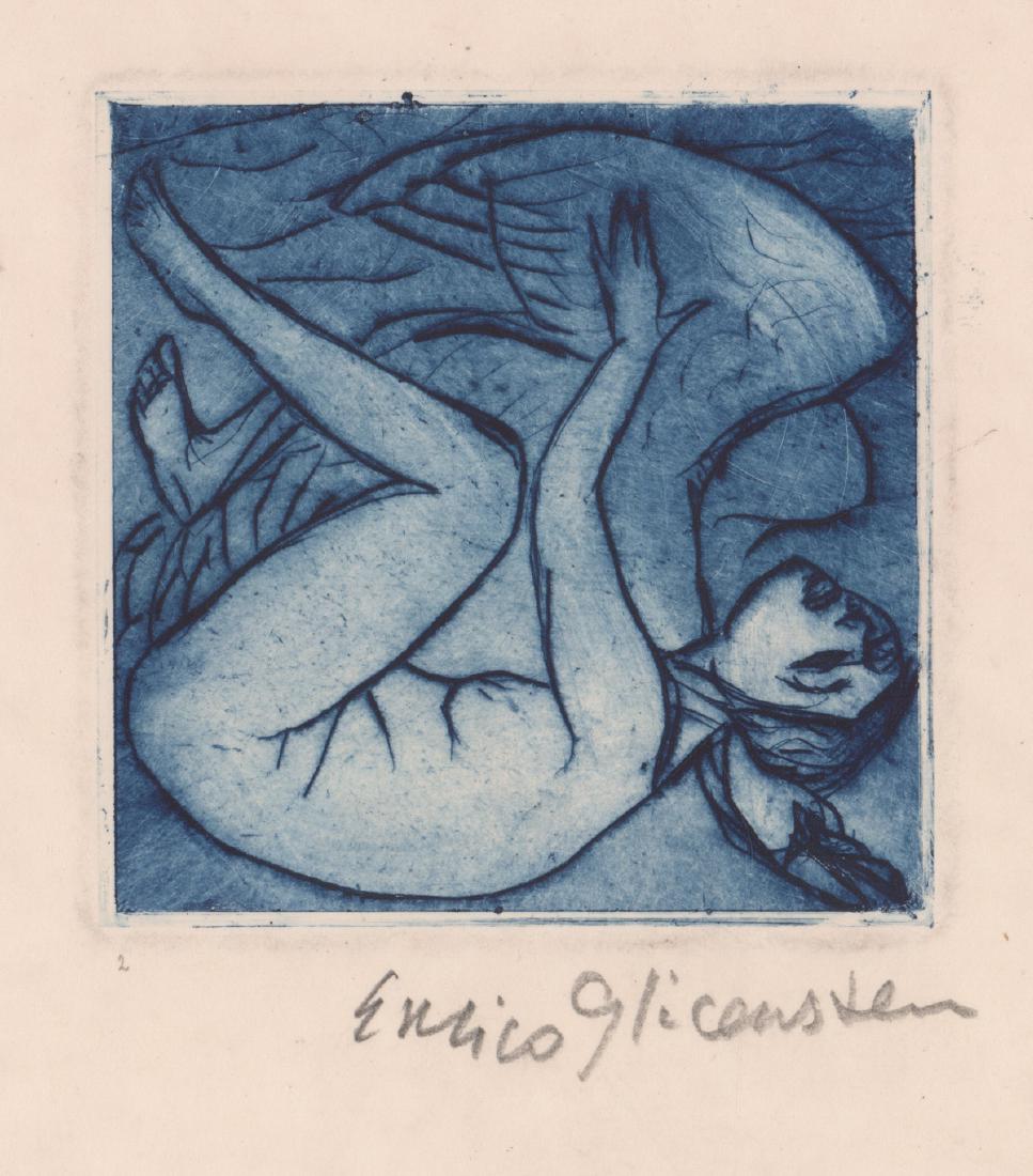 Henryk Enrico Glicenstein Color Etching [Nude] (1 of 3)