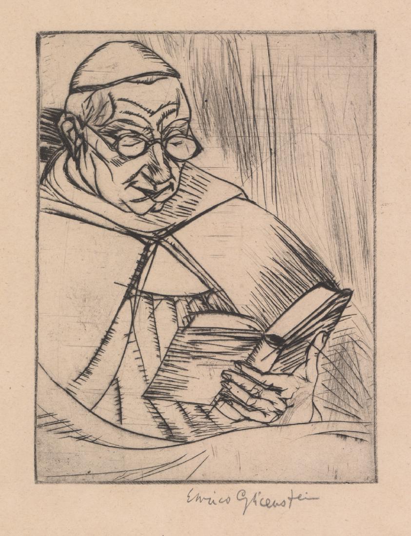 Henryk E. Glicenstein Etching [Portrait, Priest] (1 of 4)