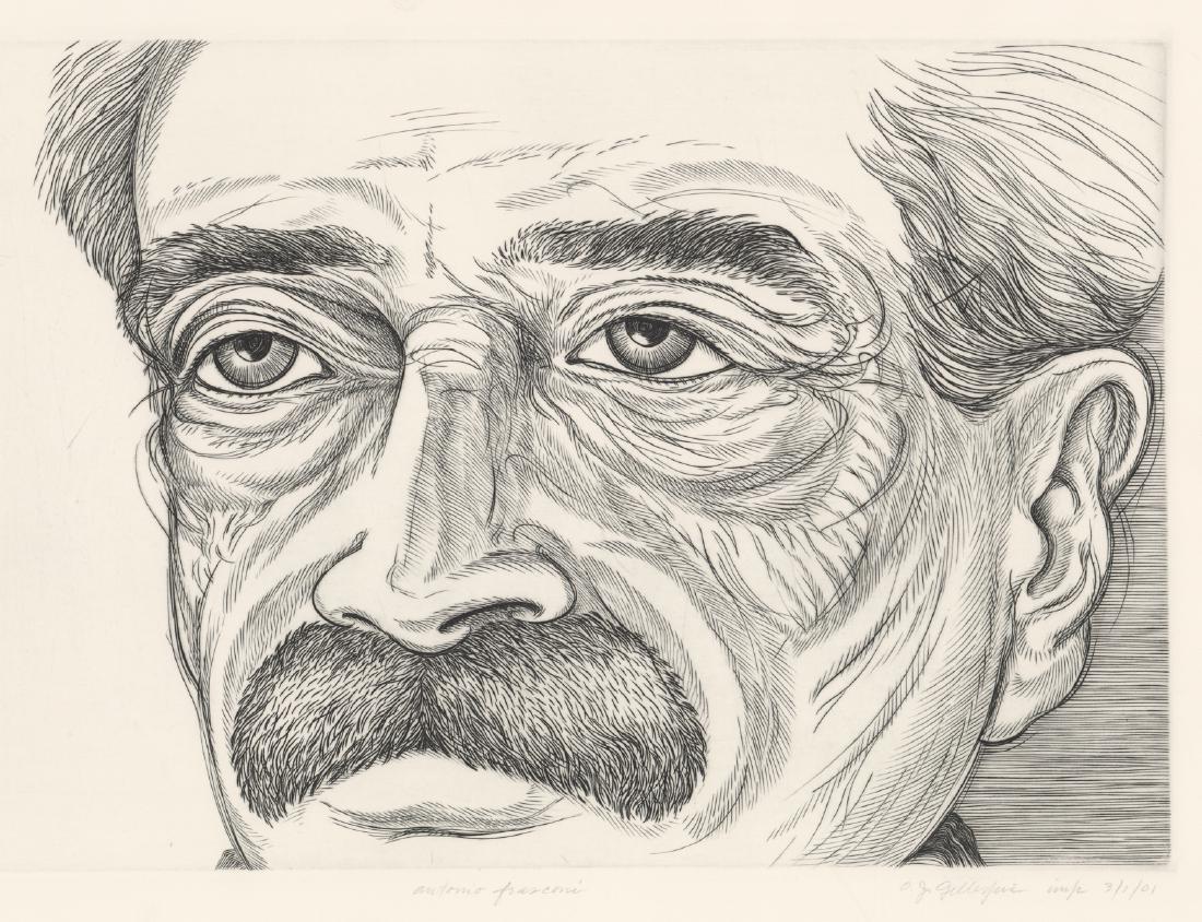 Illegibly Signed Etching [Portrait] (1 of 6)