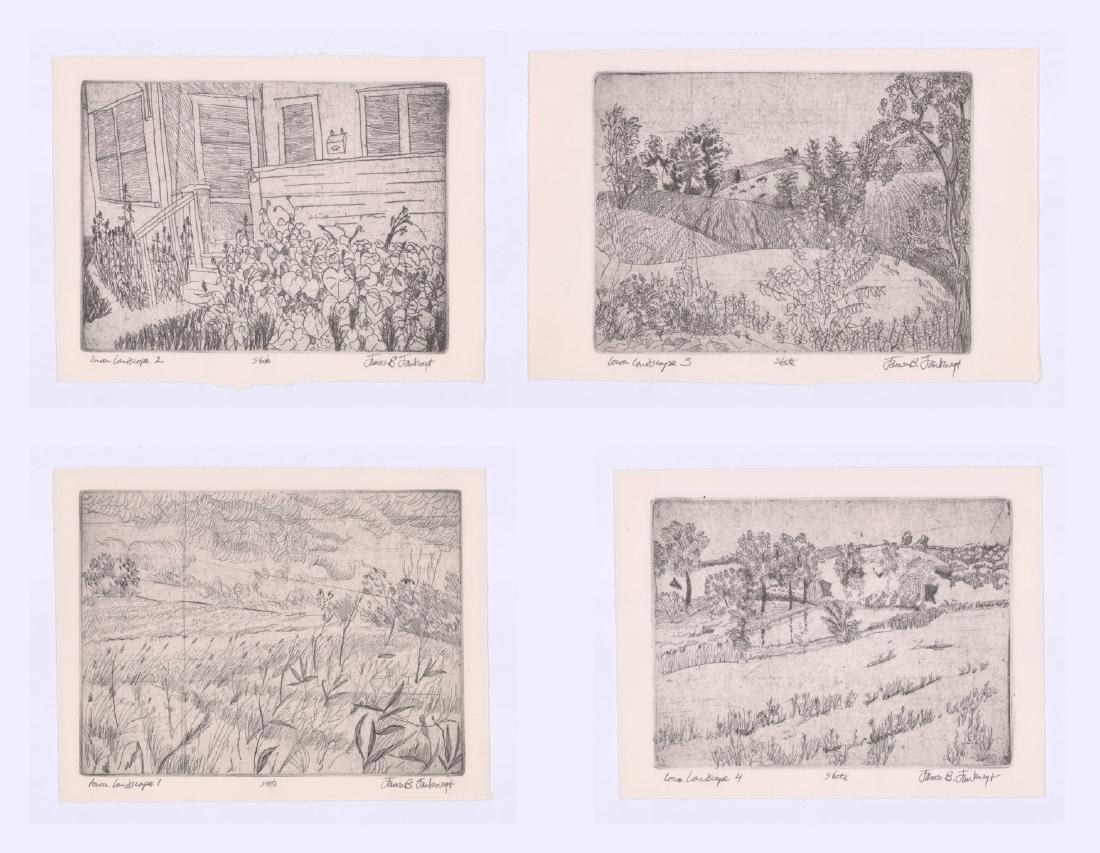 James B. Janknegt Signed Etchings [Iowa Landscape] (1 of 5)