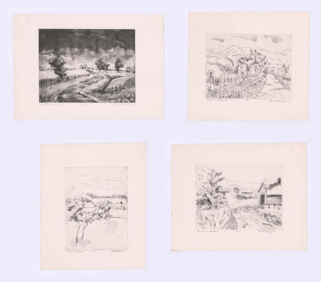 James B. Janknegt Signed Etchings [Iowa Landscape] (1 of 5)