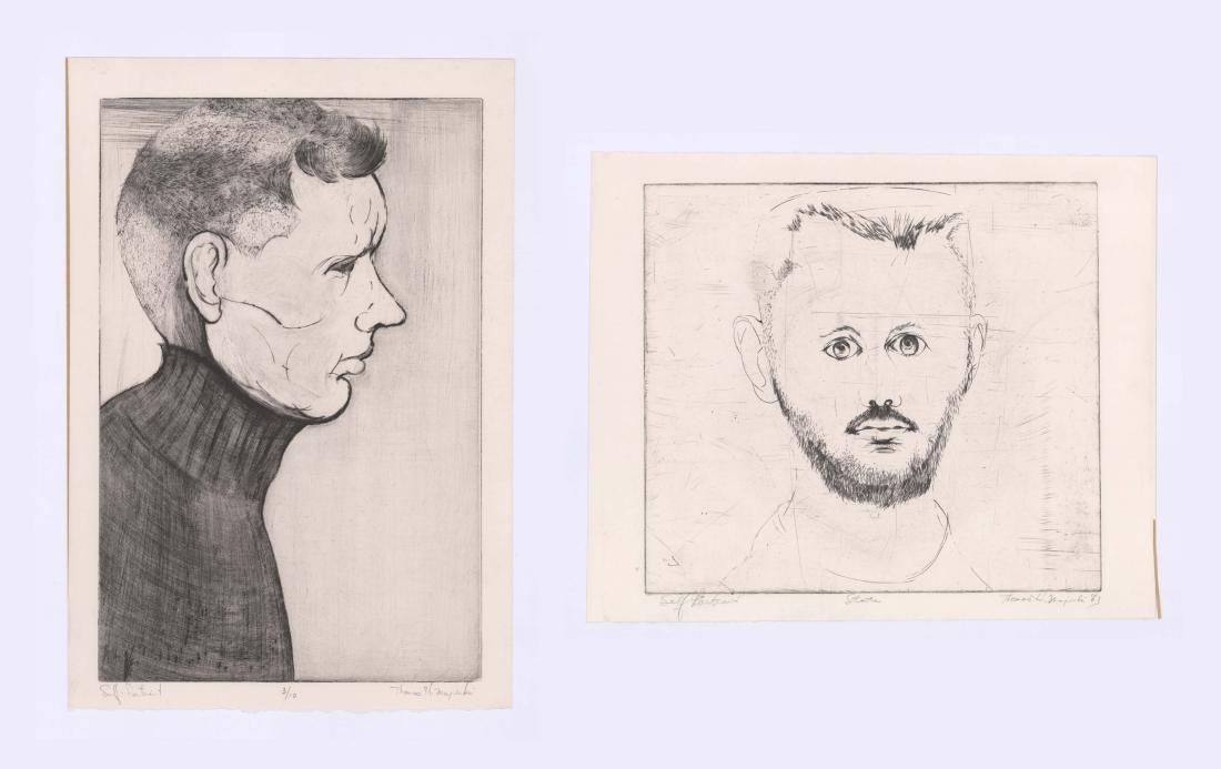 Thomas Majeski Signed Etchings [Self-Portrait] (1 of 11)