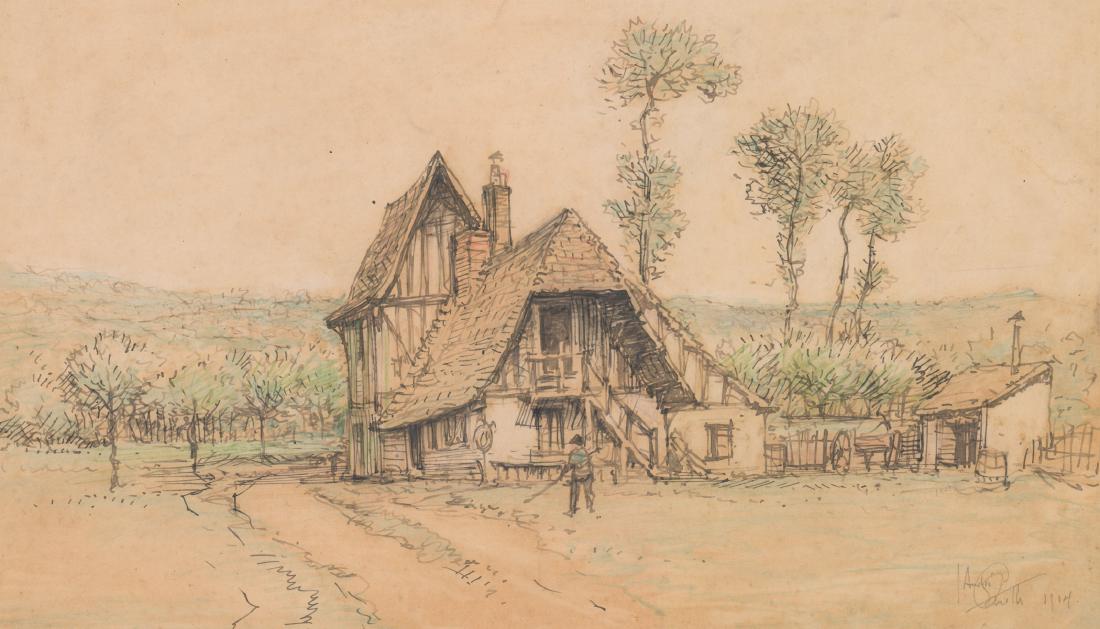 Jules Andre Smith Signed Color Litho [Farmhouse] (1 of 4)