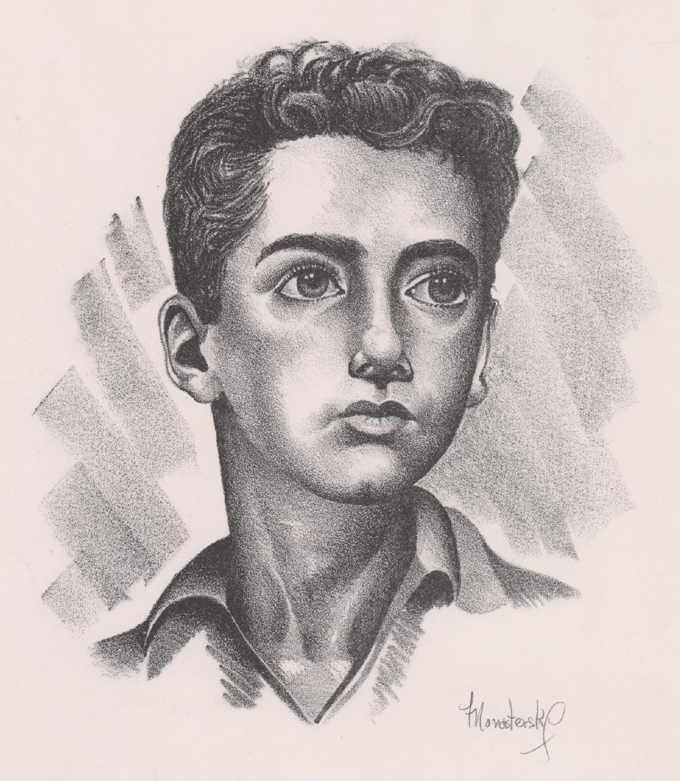 Alex Monastersky Signed Lithograph [WPA, Portrait] (1 of 4)