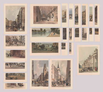 Thomas Shotter Boys Lithographs [London]: Twenty-Four Thomas Shotter Boys lithographs, circa 1954. They measure 14.75-in. x 19.625-in. sheet size. Offset, but with vivid color and are in VG-EX/EX-EX+ condition. Unframed, loose and not mounted