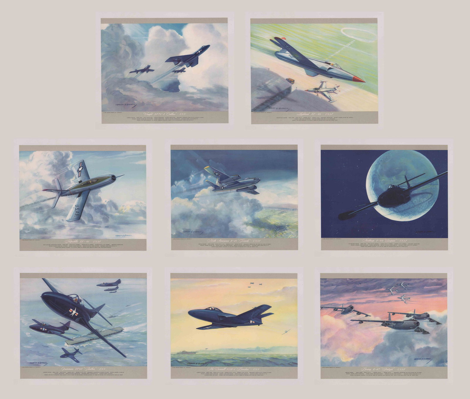 Charles Hubbell Lithographs [Historic Flights] (1 of 9)
