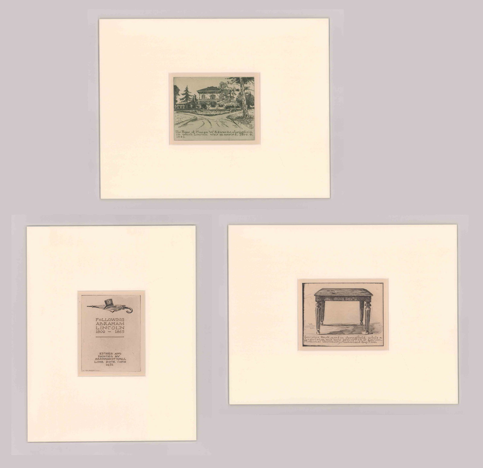 Bernhardt Wall Etchings  [Lincoln] (1 of 13)