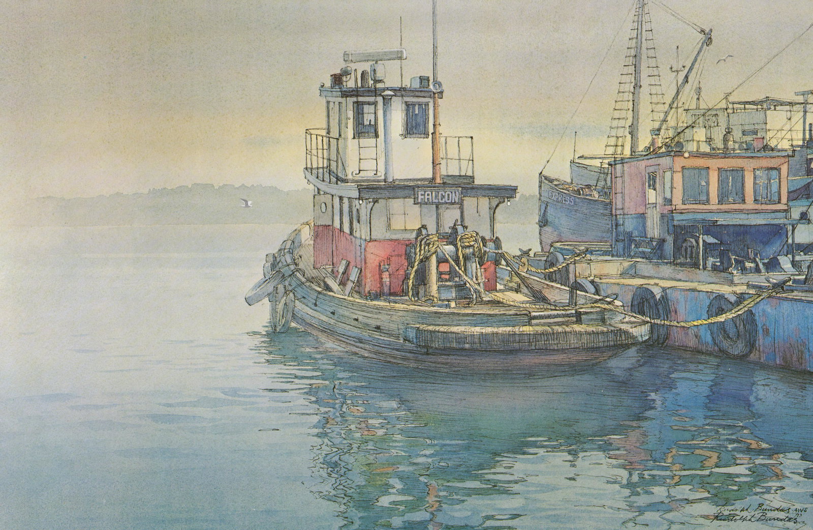 Rudolf Bundas Color Lithograph [Marine, Seattle] (1 of 4)