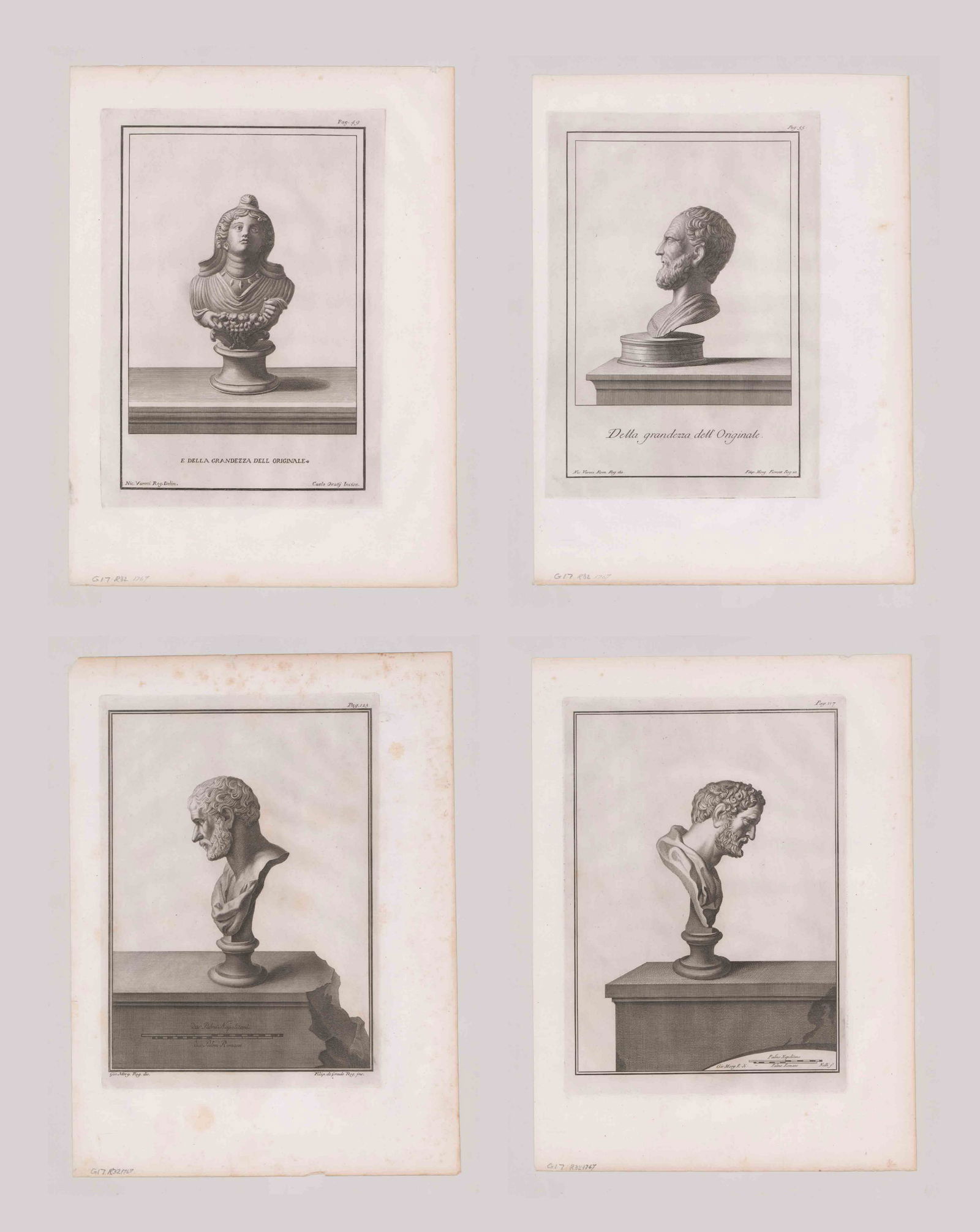 Italian Copper Engravings [Busts, Roman] (1 of 9)