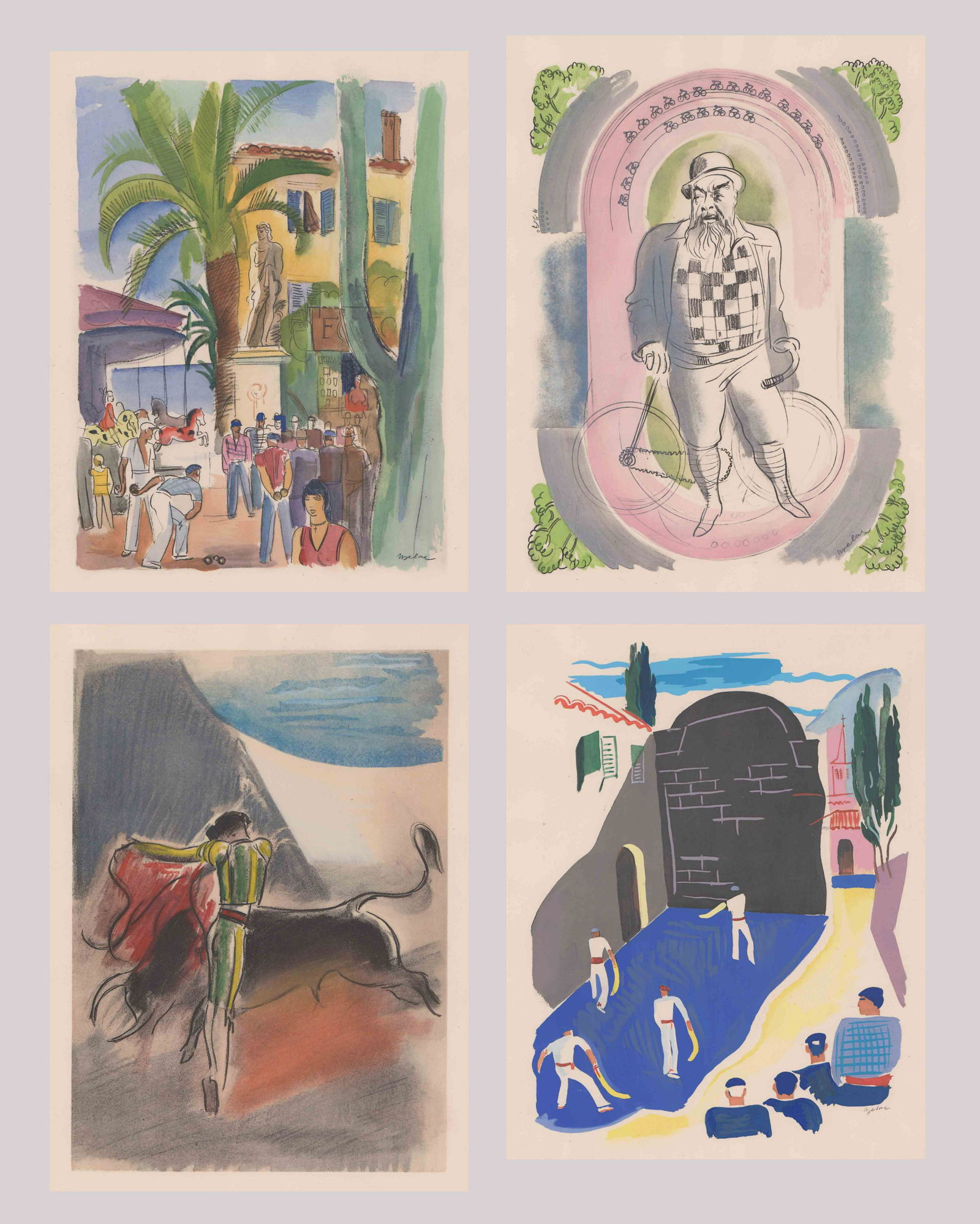 Color Lithographs Various Artists [French, Sports] (1 of 13)