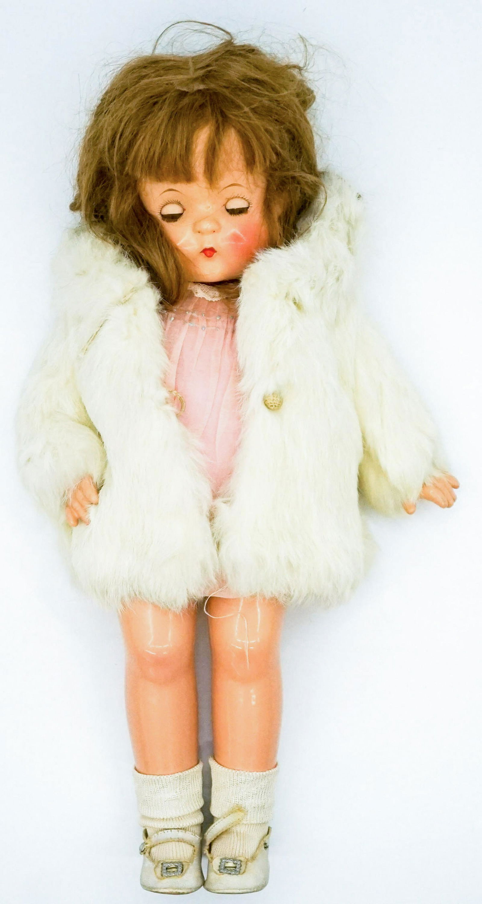 Effanbee Patsy-Ann Doll: Effanbee Patsy-Ann doll. Measures 18.5 in. Marked on shoulders and does not appear to have any damage or repairs. If lot is absent of a condition report a condition report may be requested via email.