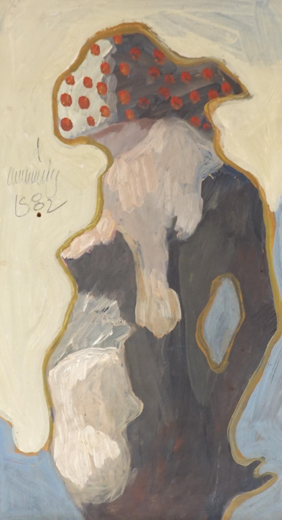 William Cumming Original Tempera on Board 1982: William Cumming Northwest original tempera on board dated 1982. Measures 17.25 in. x 10 in image size and 18.25 in. x 11 in. framed. Titled "Small Nude-B". Foster-White label verso. Signed and dated c