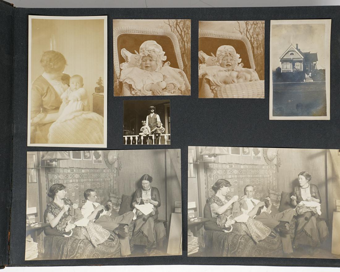 Harting Family Photo Album. Exceptional Images: An exceptional family photo album with 297 photographs that belonged to American artist George Harting and has descended through the family of Mr. George W. Harting. The pages in this photo album meas