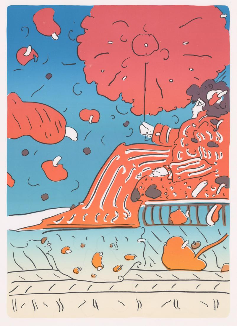 Peter Max Lithograph [Woman, Pop Art] (1 of 3)