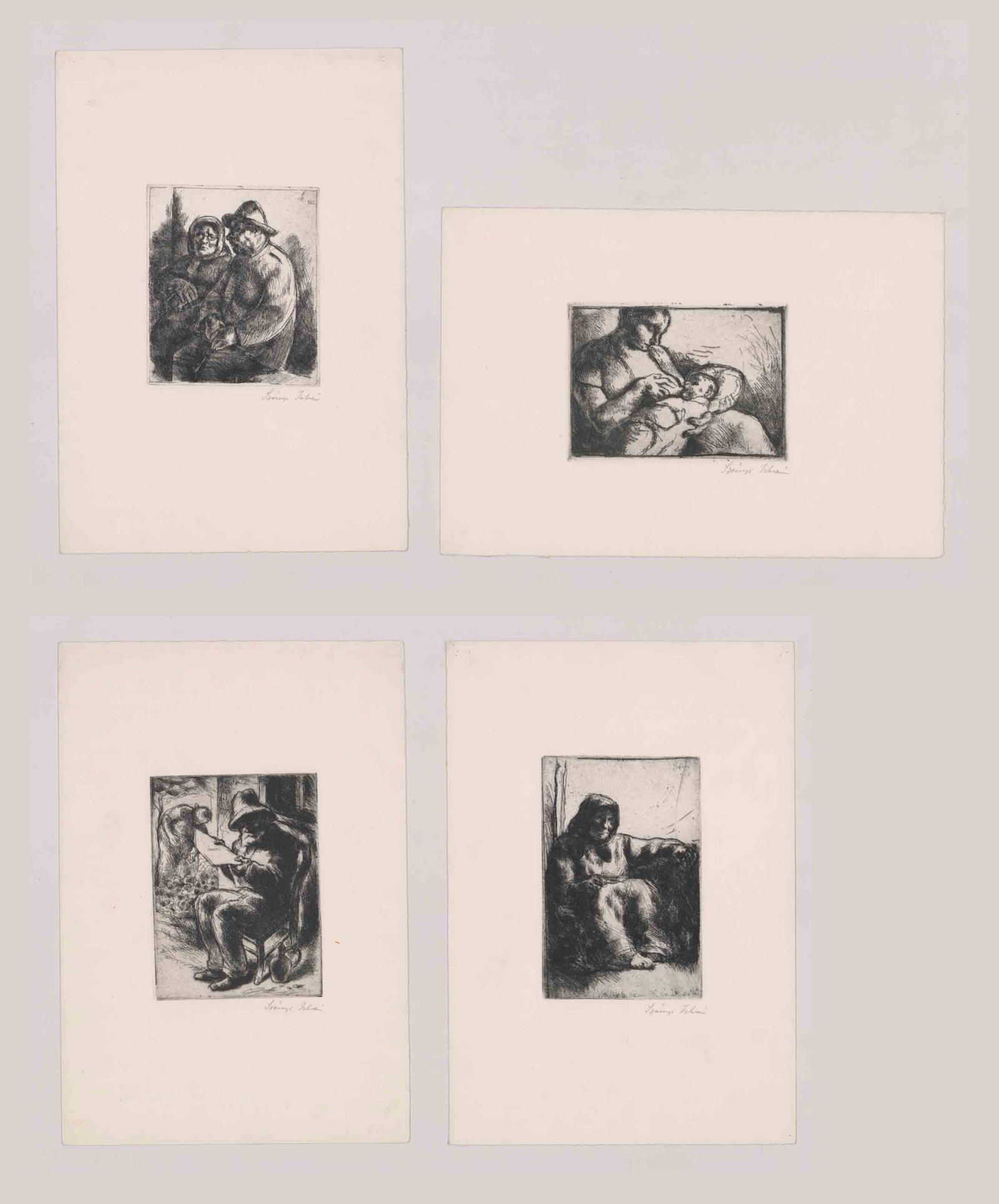 Istvan Zador Etchings [Figures] (1 of 3)