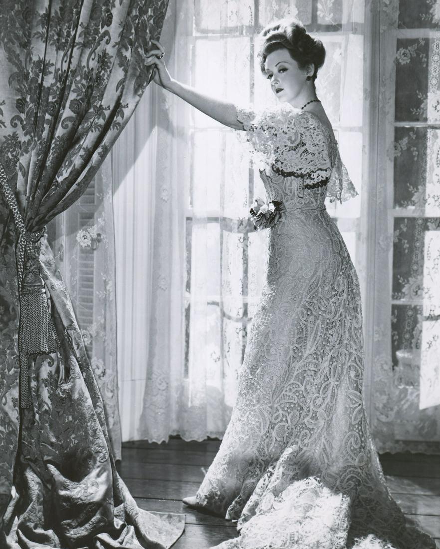 Bette Davis in The Little Foxes (1941) Photo: Bette Davis in The Little Foxes (RKO Radio Pictures, 1941) oversized production movie still. Glossy surface, double-weight black and white gelatin silver print. Measures approximately 13.5 in. x 10.5 
