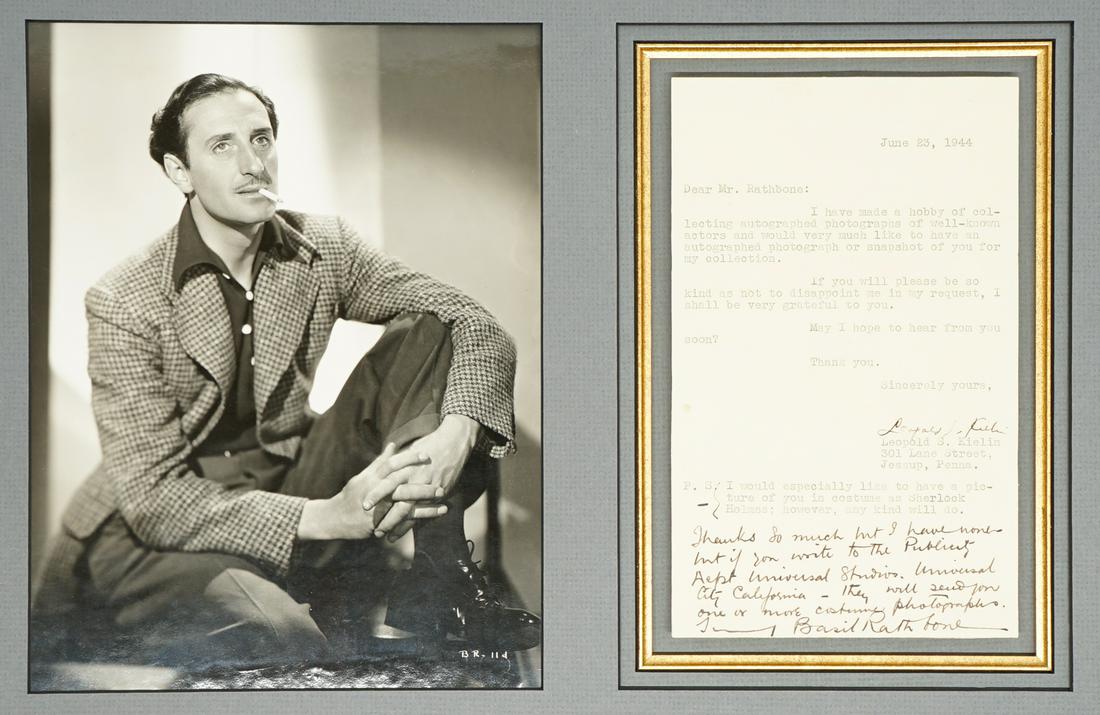 Basil Rathbone Signed and Inscribed Letter (1 of 4)