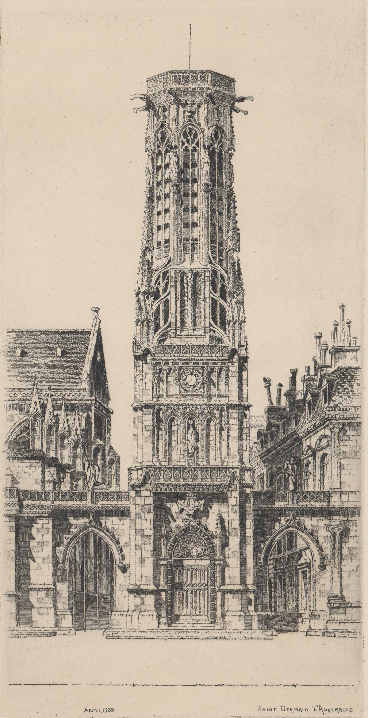 John Taylor Arms Etching [France, Church] (1 of 5)