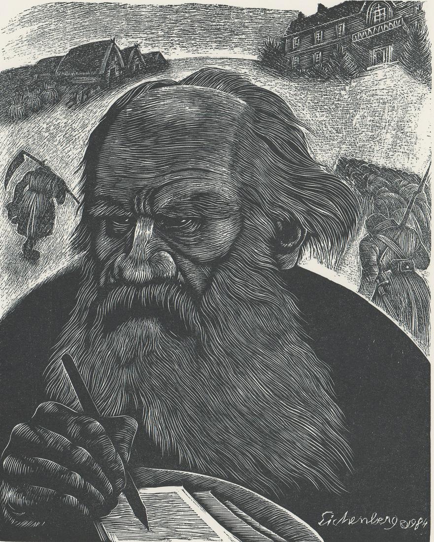 Fritz Eichenberg Wood Engraving [Tolstoy] (1 of 5)