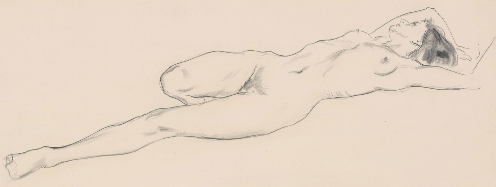 Moses Soyer Original Pencil Drawing [Nude] (1 of 4)