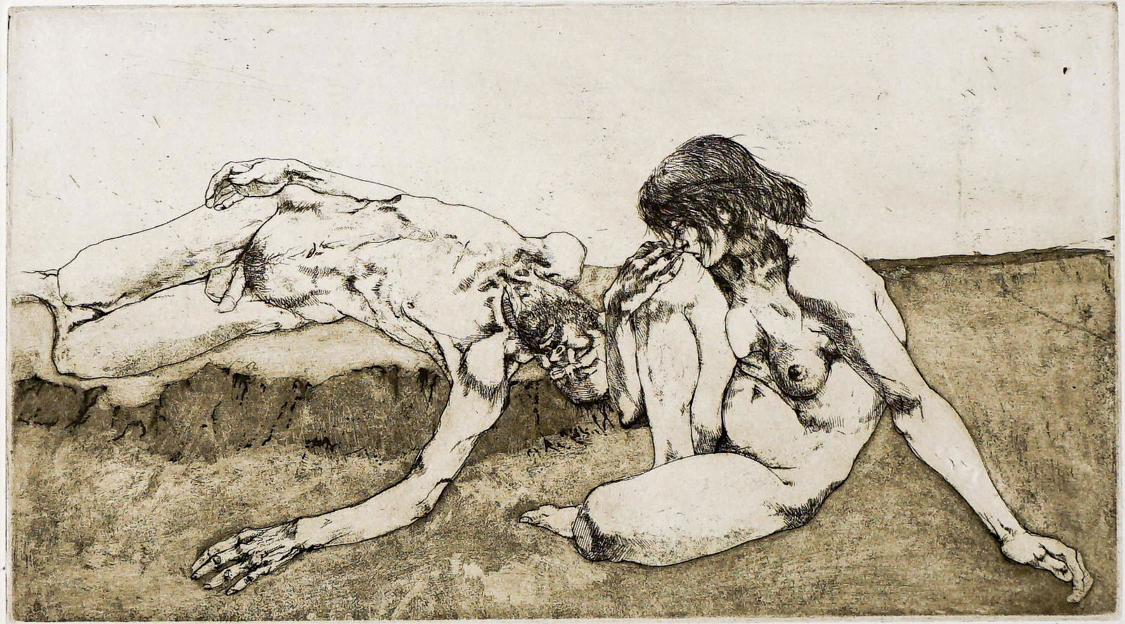 Sigmund Abeles Etching [Adam and Eve] (1 of 6)