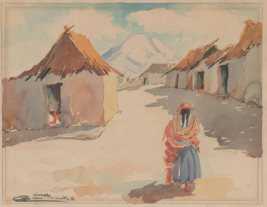 Illegibly Signed Watercolor [SW, Mexico] (1 of 4)