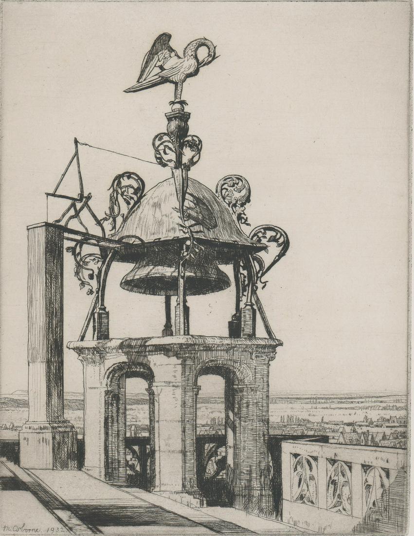 Malcolm Osborne Etching [Weather Vien, Bell Tower] (1 of 6)