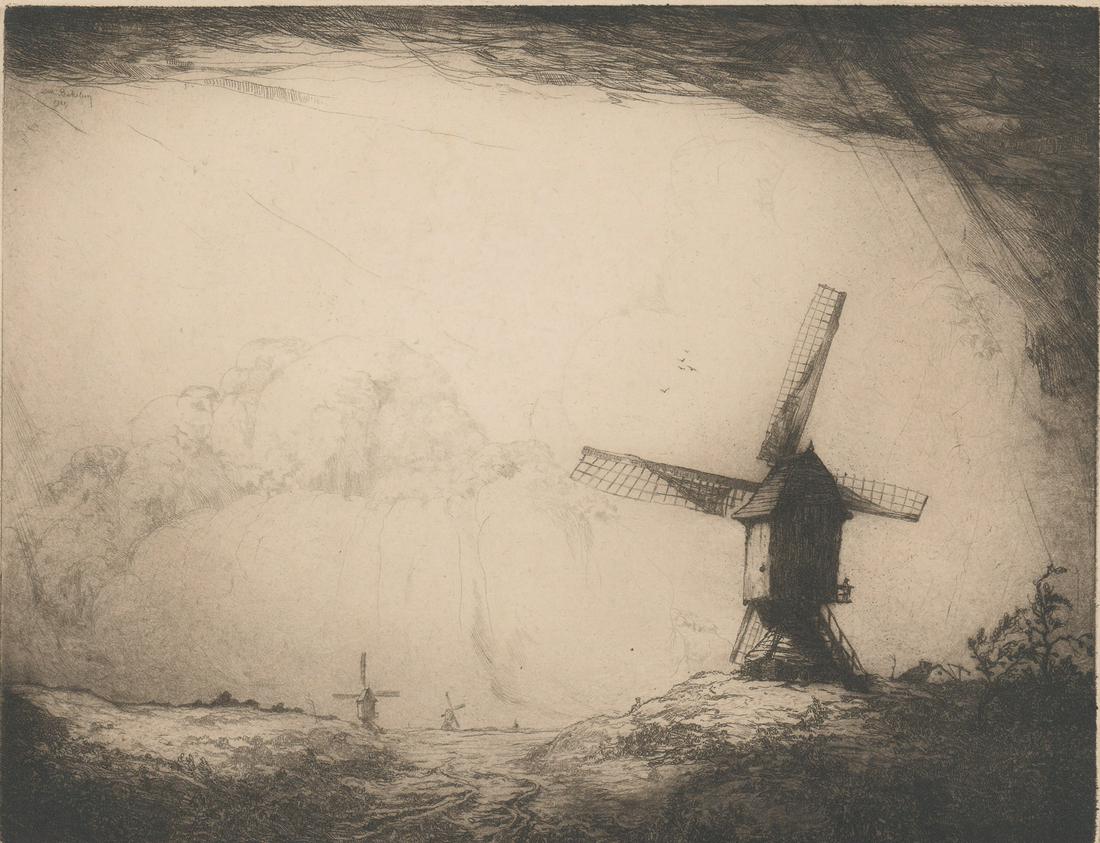 Dirk Baksteen Etching [Windmills] (1 of 5)