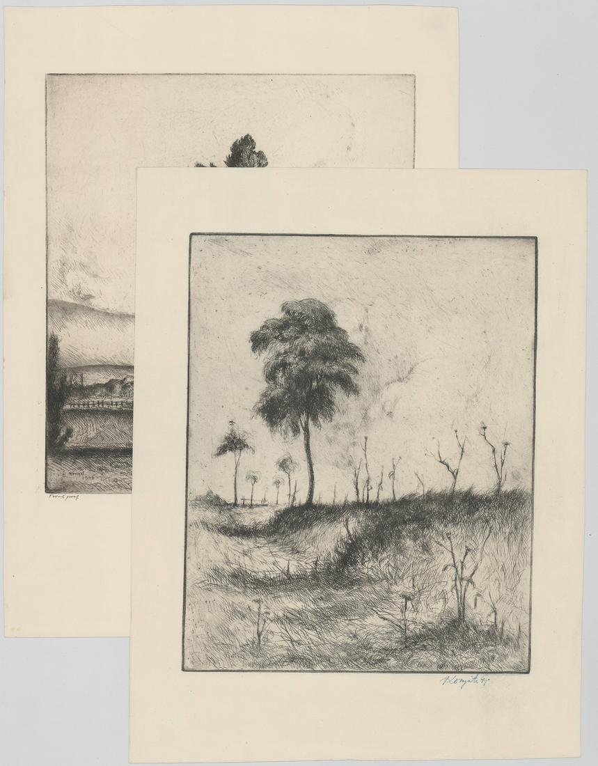 Julius Komjati Etchings [Trees] (1 of 5)