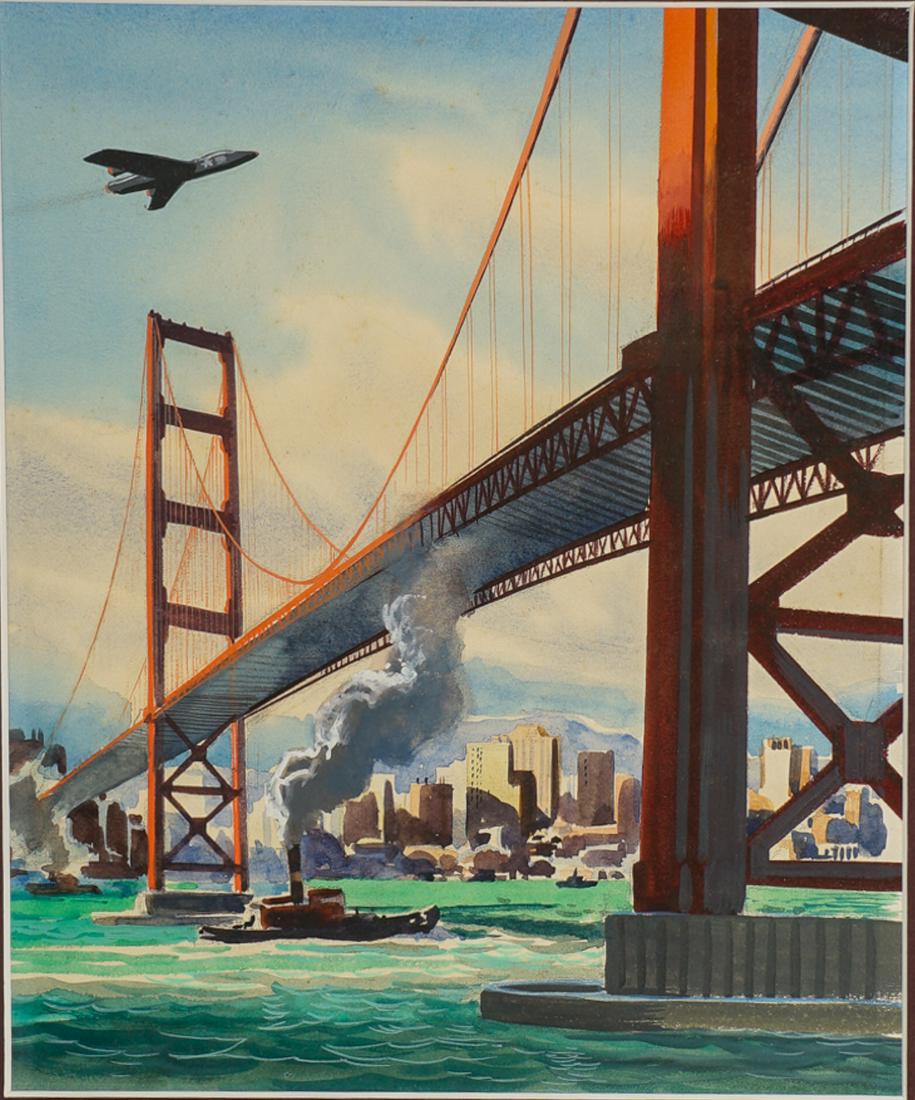 Original Mixed Media Art [Golden Gate Bridge] (1 of 3)