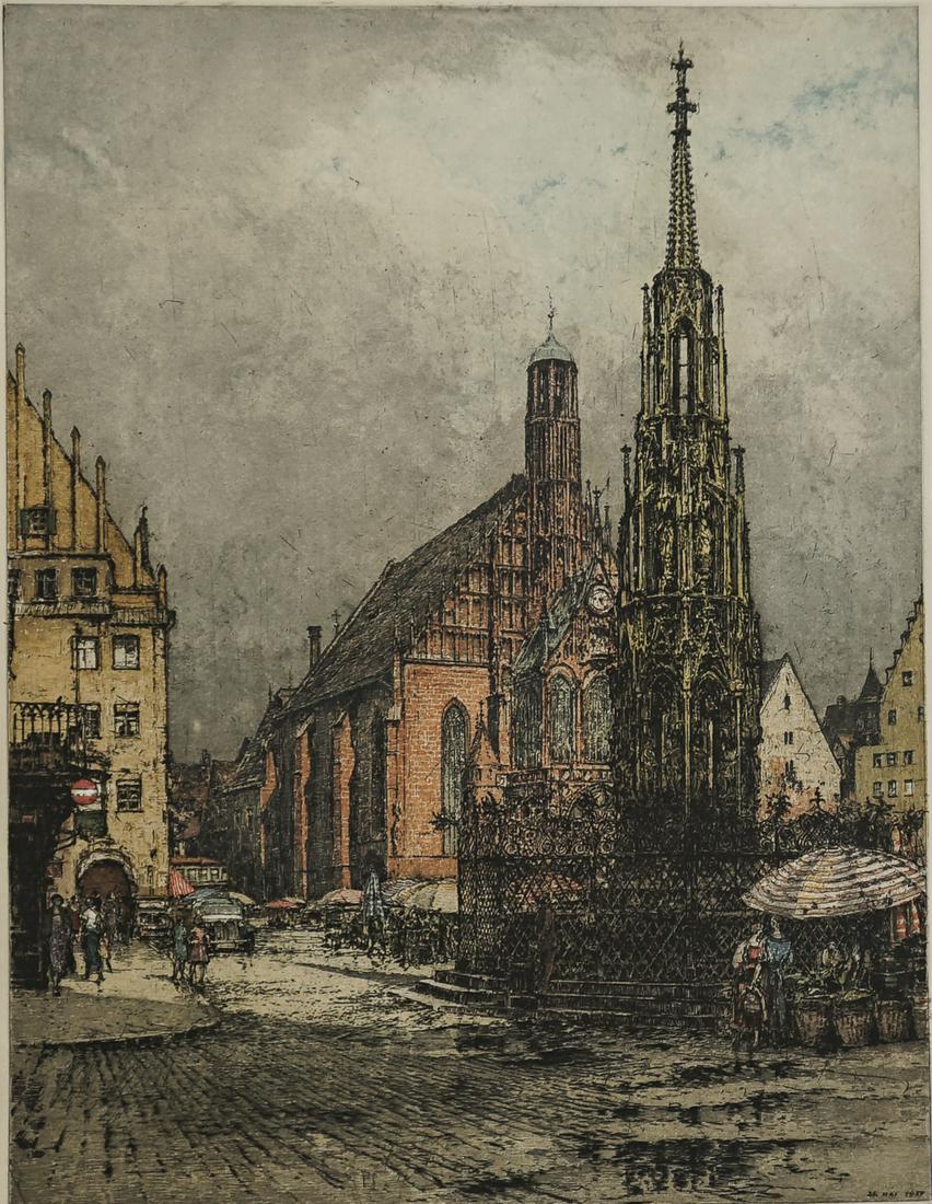 Luigi Kasimir Estate Signed Etching [Nuremberg] (1 of 6)