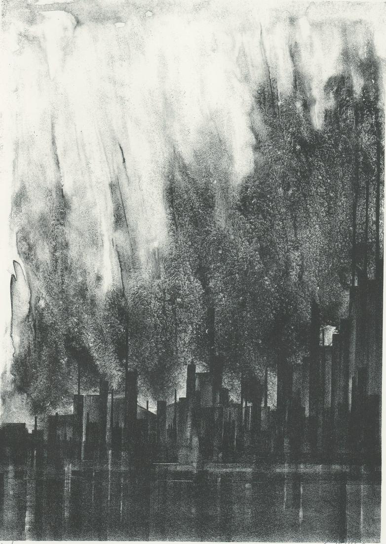 Richard Florsheim Lithograph [Blast Furnaces] (1 of 5)